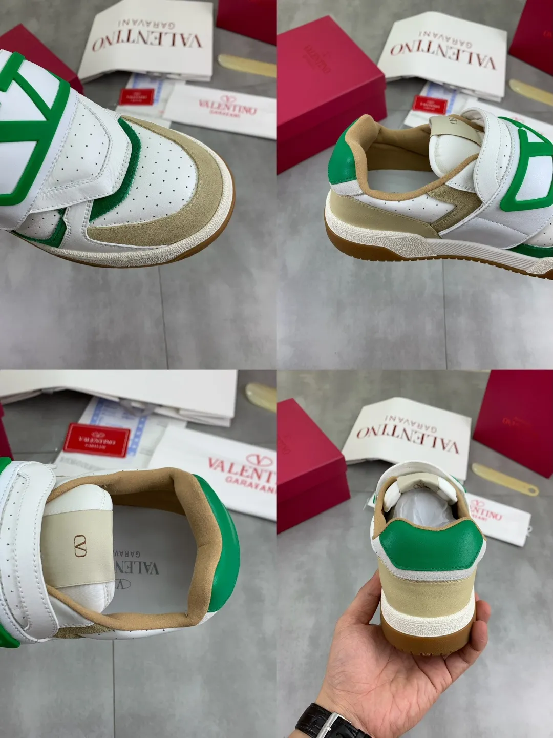 Men's men's shoes 💰P680 New Valentino 𝑶𝒏𝒆𝑺𝒕𝒖𝒅 Couple's sports shoes series Valentino 2025 new couple's sports shoes are on sale. The original ZP purchase and dismantling. Repeated pattern making and modification. 1:1 restoration! Top luxury masterpiece Velcro design Soft and comfortable imported calfskin brings excellent elegant texture and excellent on-foot comfort Top purchasing version upper: imported calfskin surface/original oil edge craftsmanship Lining: water-dyed sheepskin lining Outsole: original development 𝐓𝐏𝐔 two-color combination outsole Packaging: original configuration complete package Code number: 35-46